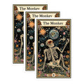 (3 Pack) Monkey Tarot Card Decals - Skeletal Artwork - Astrology Laptop Decals - 3 Inches On Longest Side - Easy Peel & Apply - Made in USA - 3MCS2479