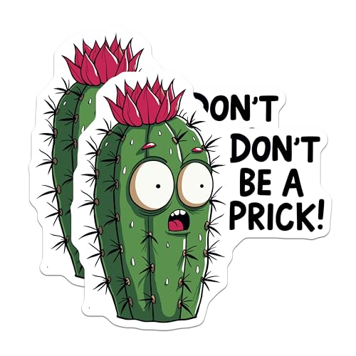 (2 Pack) Cactus Cartoon Magnets - Funny Cactus Quote Decor - Cute Kitchen Fridge Accessories - 5" On Longest Side - for Cars, Fridges, Toolboxes - Made in USA - MAG5594