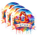 (3 Pack) Utah Arch Decals - Travel Souvenir - Landscape Art Decals- 3 Inches On Longest Side - Easy Peel & Apply - Made in USA - 3MCS5695