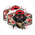 (2 Pack) Duck Hunting Dog Magnets - Camo Labrador XO Glasses - Refrigerator Car Home - 5" On Longest Side - Premium Magnet - for Cars, Refrigerators, Toolboxes, Lockers - Made in USA - MAG14010