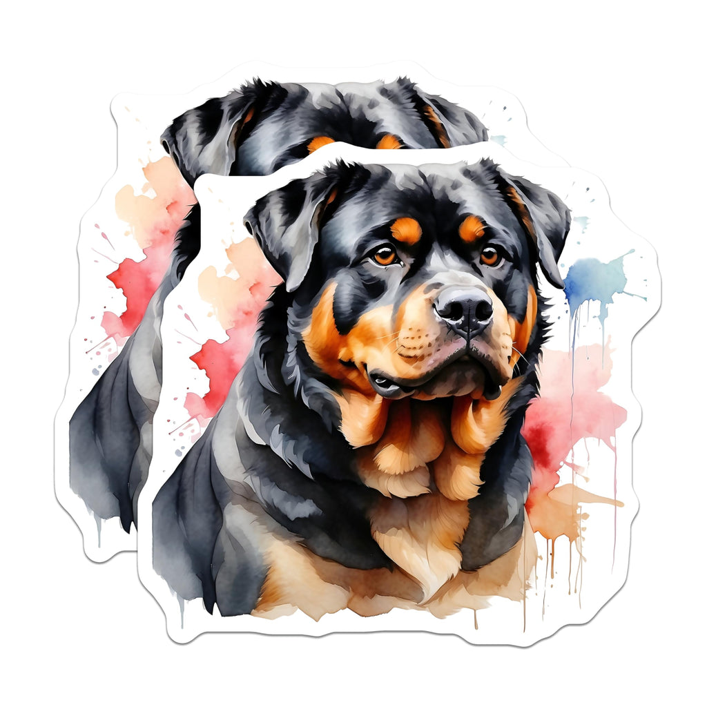 (2 Pack) Rottweiler Magnets - Dog Breed Fridge Magnets - Pet Lover Decor - 5" On Longest Side - Premium Magnet - for Cars, Refrigerators, Toolboxes, Lockers - Made in USA - MAG15386