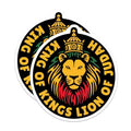 (2 Pack) King of Kings Lion of Judah Stickers - Religious Inspirational - African Lion Art - 5" On Longest Side - Sticks to Smooth Flat Surfaces - Made in USA - BMCS6173
