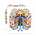 (2 Pack) Artistic Floral Lungs Magnets - Vibrant Botanical Human Anatomy Art - Aesthetic Wellness Decor for Kitchen Fridge - 5 Inches On Longest Side - Thick Durable Magnet - Made in USA - MAG24776