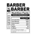 (2 Pack) Barber Nutrition Facts Stickers - Hairdresser Gift - Funny Barber Decal- 5" On Longest Side - Sticks to Smooth Flat Surfaces - Made in USA - BMCS16240