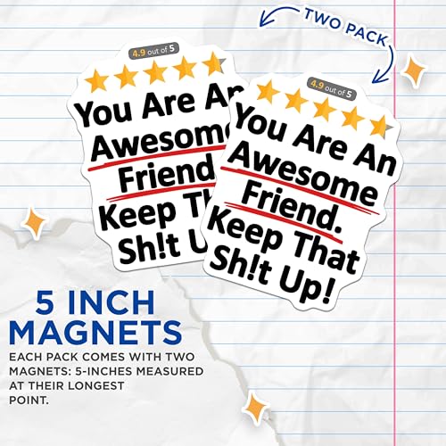 (2 Pack) Inspirational Decorations Magnet - 5" On Longest Side - Sticks to Smooth Flat Surfaces - Made in USA - MAG9347