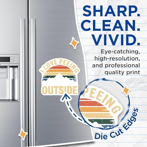 (2 Pack) I Love Peeing Outside Magnets - Funny Camping Decor - Hiking Enthusiast Humorous Gifts - 5" On Longest Side - for Cars, Fridges, Toolboxes - Made in USA - MAG5609