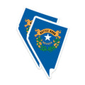 (2 Pack) Nevada State Flag Magnets - Battle Born State Motto Home Decor - Las Vegas Reno US State Travel Souvenirs - 5 Inches On Longest Side - Thick Durable Magnet - Made in USA - MAG20195