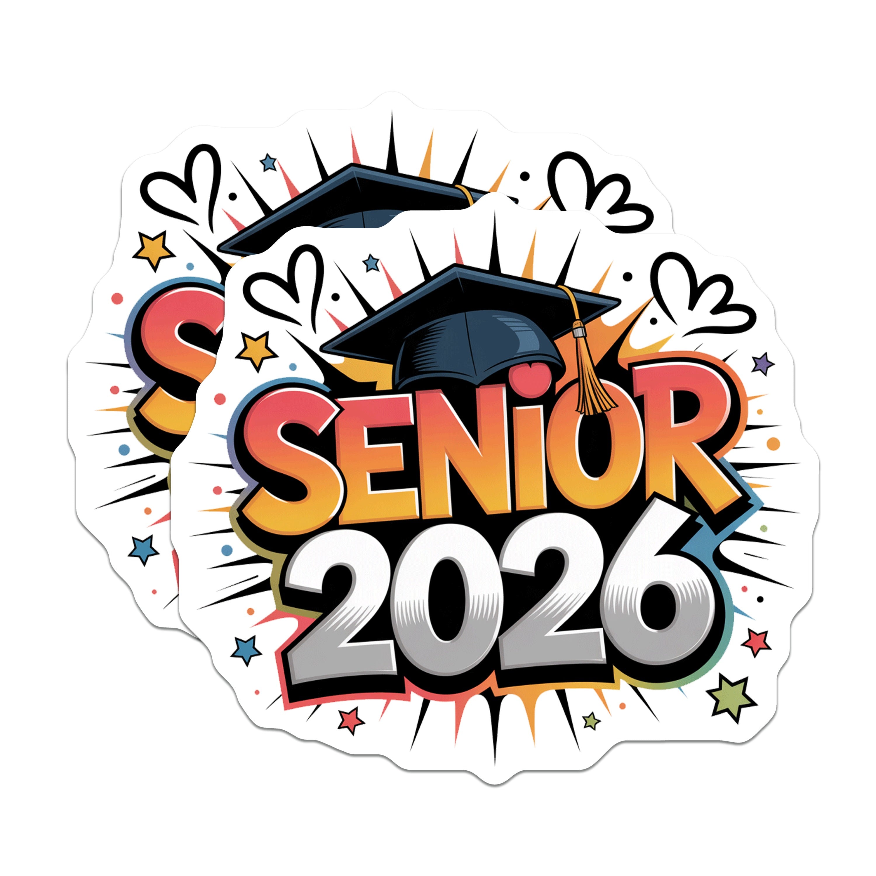 (2 Pack) Senior 2026 Magnets - Class of 2026 Graduation Keepsake - High School Graduate Student Appliance Decor - Future College Grad - 5" - Thick Durable Magnet - Made in USA - MAG39492