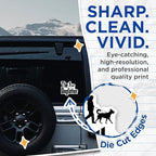 (2 Pack) The Dogfather Stickers - Dog Lover - Funny Pet Owner - 5" On Longest Side - Sticks to Smooth Flat Surfaces - Made in USA - BMCS5836