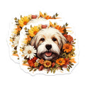 (2 Pack) Havanese Dog Magnets - Floral Puppy Fall Decor - Pet Lover Refrigerator Magnets - 5 Inches On Longest Side - Thick Durable Magnet - Made in USA - MAG30541