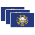 (3 Pack) New Hampshire Flag Decals - State Flag - Laptop Decal - 3 Inches On Longest Side - Easy Peel & Apply - Made in USA - 3MCS0201