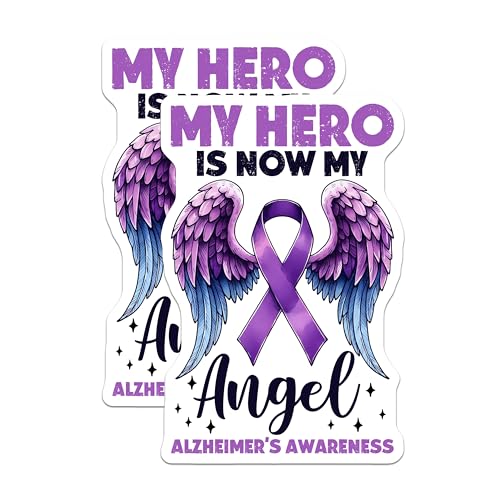 (2 Pack) Alzheimer's Awareness Magnet - 5" On Longest Side - Sticks to Smooth Flat Surfaces - Made in USA - MAG9786