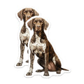 (2 Pack) German Shorthaired Pointer Magnets - GSP Dog Lover Decor - Pet Parent Animal Art for Fridge - 5 Inches On Longest Side - Thick Durable Magnet - Made in USA - MAG29391