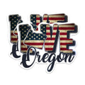 (2 Pack) Oregon Love State Magnets - OR State USA Flag - Choose from 50 States - 5" On Longest Side - Premium Magnet - for Cars, Refrigerators, Toolboxes, Lockers - Made in USA - MAG1443