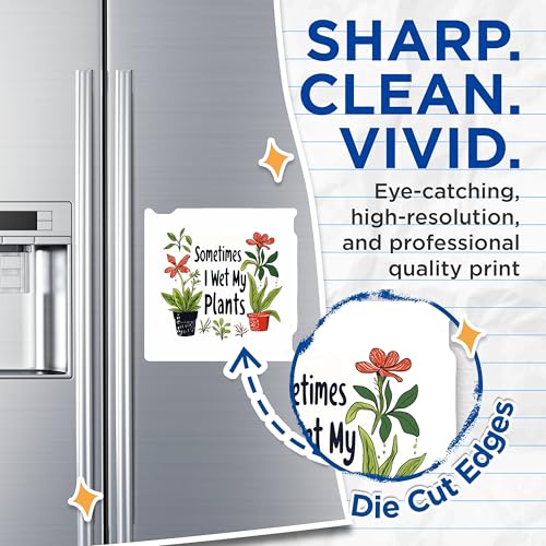 (2 Pack) Hilarious Gardening Quote Magnets - Plant Lover Refrigerator Magnets - Funny Plant Decor Magnets - 5" On Longest Side - for Cars, Refrigerators, Toolboxes, Lockers - Made in USA BMCS3487