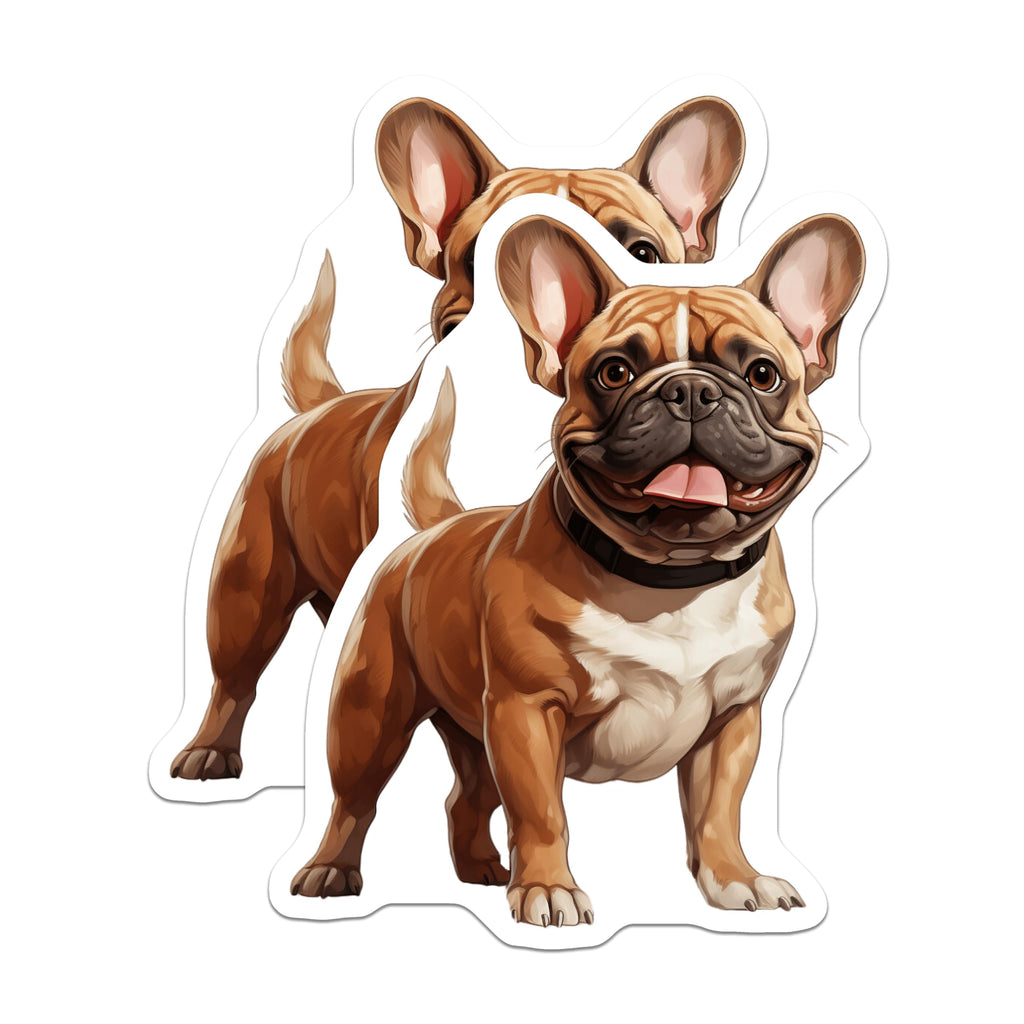 (2 Pack) French Bulldog Magnets - Adorable Frenchie Dog Decor - Pet Lover Refrigerator Locker Whiteboard Home Accessory - 5 Inches On Longest Side - Thick Durable Magnet - Made in USA - MAG23678