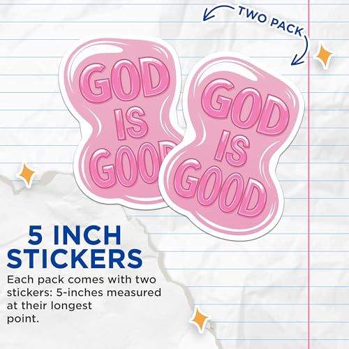 (2 Pack) Motivational Quotes Stickers - Positive Affirmations - 5" On Longest Side - Sticks to Smooth Flat Surfaces - Made in USA - BMCS8812 - BMCS8812