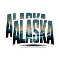 (2 Pack) Alaska Magnets - Mountain Landscape Art - State Pride Souvenir - 5" On Longest Side - Premium Magnet - for Cars, Refrigerators, Toolboxes, Lockers - Made in USA - MAG17250