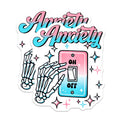 (2 Pack) Anxiety On Off Switch Magnets - Skeleton Hand - Fun Mental Health Awareness - Quirky Home Decor - 5" On Longest Side - for Cars, Fridges, Toolboxes - Made in USA - MAG7