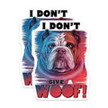 (2 Pack) Funny Dog Stickers - Bulldog Design - Humorous Pet Decal - 5" On Longest Side - Sticks to Smooth Flat Surfaces - Made in USA - BMCS8522