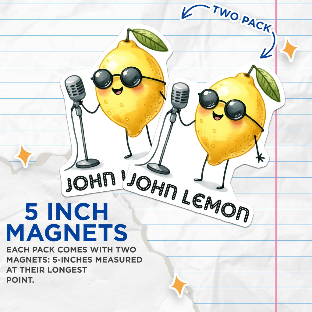 (2 Pack) Funny Food Magnets - 5" On Longest Side - for Cars, Fridges, Toolboxes - Made in USA - MAG7589