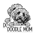 (2 Pack) Doodle Mom Stickers - Dog Lover Stickers - Pet Owner Stickers for Water Bottles and Laptops - 5" On Longest Side - Sticks to Smooth Flat Surfaces - Made in USA - BMCS4686