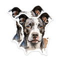 (2 Pack) Pitbull Dog Magnets - Watercolor Pet Portrait - Bully Breed Love - Dog Mom Dad Fridge Locker Art - 5 Inches On Longest Side - Thick Durable Magnet - Made in USA - MAG38474