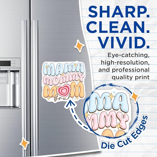 (2 Pack) Mama Mommy Mom Magnets Magnets - Cute Motherhood Decor - Fun Mom Decor for Kitchen - 5" On Longest Side - Made in USA - Sticks to Refrigerators & Metal Surfaces - MAG8967