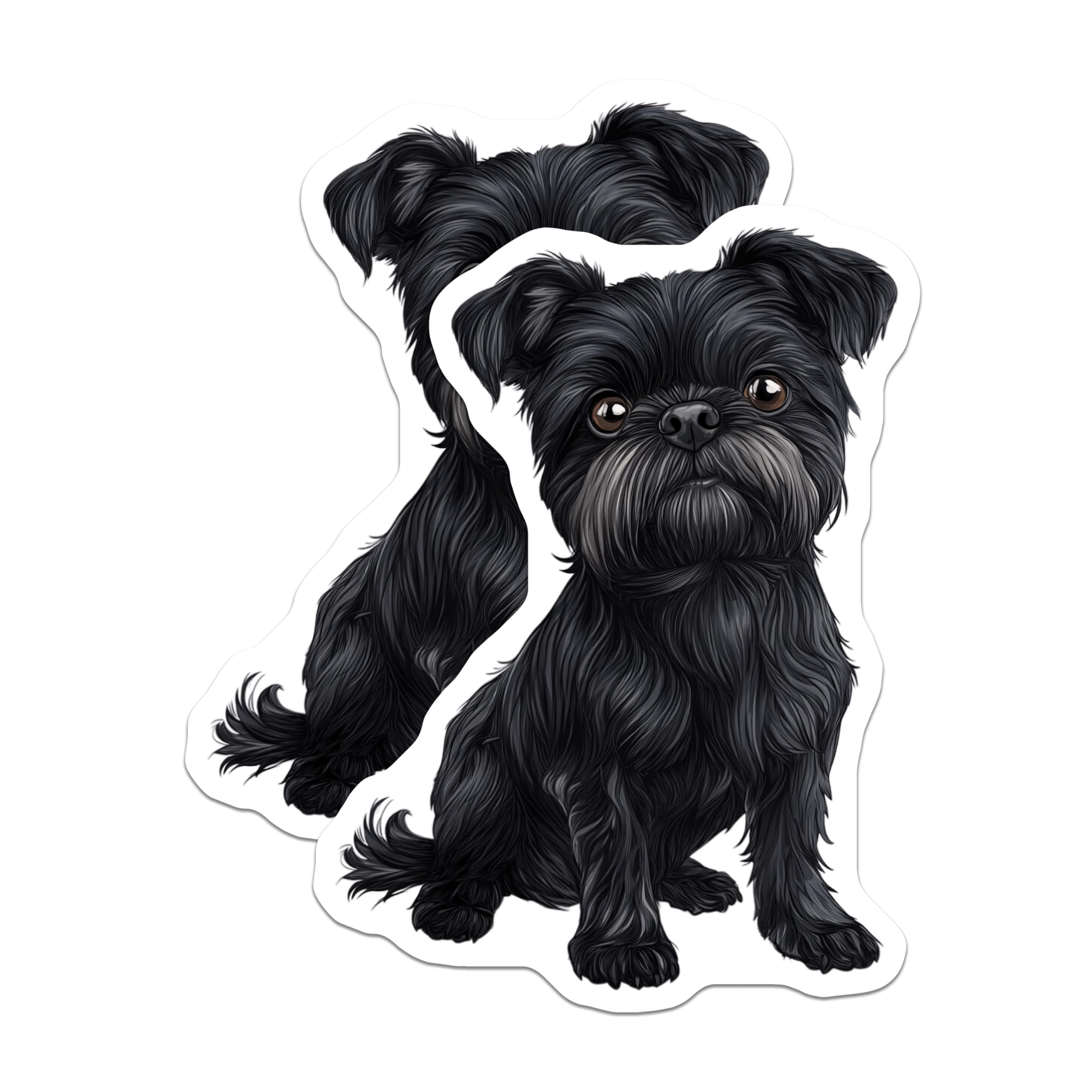 (2 Pack) Brussels Griffon Dog Magnets - Cute Pet Lover Accessories - Dog Mom Dad Kitchen Fridge Decor - 5 Inches On Longest Side - Thick Durable Magnet - Made in USA - MAG29970