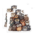 (2 Pack) Cute Owl Stickers - Woodland Friends Owl Stickers - Adorable Animal Stickers - 5" On Longest Side - Sticks to Any Smooth Flat Surface - Made in USA - BMCS3060