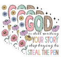 (3 Pack) God is Still Writing Decals - Faith Laptop Decal - Religious Saying Decal - 3 Inches On Longest Side - Easy Peel & Apply - Made in USA - 3MCS4513