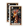 (2 Pack) Giraffe Stickers - Floral Wildlife Stickers - Celestial Animal Art Stickers - 5" On Longest Side - Sticks to Smooth Flat Surfaces - Made in USA - BMCS5415