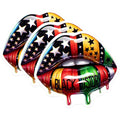 (3 Pack) Black History Lips Decals - Drip Art Stickers - Laptop Decorations - 3 Inches On Longest Side - Easy Peel & Apply - Made in USA - 3MCS6626