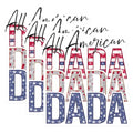 (3 Pack) All American Dads Decals - Patriotic Fathers - USA Flag Stickers - 3 Inches On Longest Side - Easy Peel & Apply - Made in USA - 3MCS7260