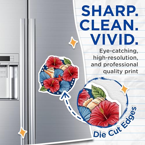 (2 Pack) Beach Shells and Flowers Magnets Magnets - 5" On Longest Side - Made in USA - Sticks to Refrigerators & Metal Surfaces - MAG8998