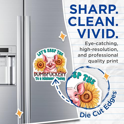 (2 Pack) Novelty Humor Magnet - 5" On Longest Side - Sticks to Smooth Flat Surfaces - Made in USA - MAG9710