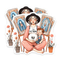 (2 Pack) Divine Motherhood Magnets - Pregnant Mom Spiritual Art - Boho Witchy Expecting Mama Decor - New Mother Family Love - 5 Inches On Longest Side - Thick Durable Magnet - Made in USA - MAG22583