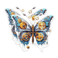(2 Packs) Steampunk Butterfly Magnets - Aesthetic Gothic Steampunk Magnets - 5 Inches On Longest Side - Premium Magnet - for Fridges, Toolboxes, Cars - Made in USA - MAG2327