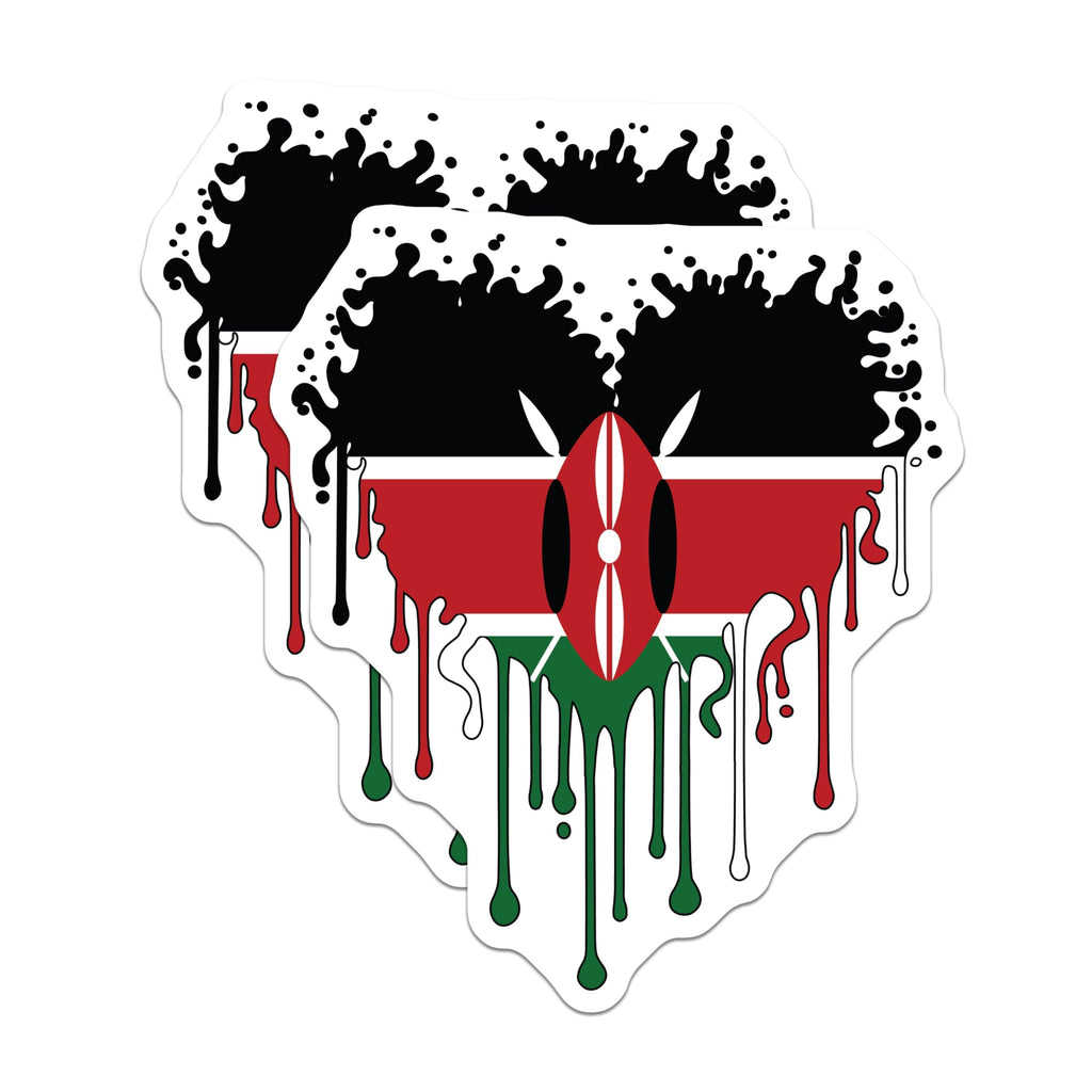 (2 Pack) Kenya Flag Magnets - Kenyan Pride Decor - Patriotic Fridge Magnets - 5" On Longest Side - Premium Magnet - for Cars, Refrigerators, Toolboxes, Lockers - Made in USA - MAG17434
