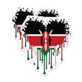 (2 Pack) Kenya Flag Magnets - Kenyan Pride Decor - Patriotic Fridge Magnets - 5" On Longest Side - Premium Magnet - for Cars, Refrigerators, Toolboxes, Lockers - Made in USA - MAG17434