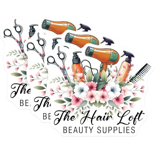 (3 Pack) Hair Stylist Decals - Salon Beauty Decor - Hairdresser Gifts - 3 Inches On Longest Side - Easy Peel & Apply - Made in USA - 3MCS6339