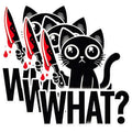 (3 Pack) Killer Cat Decals - Funny Cat Decal - Scary Kitty Laptop Decal - 3 Inches On Longest Side - Easy Peel & Apply - Made in USA - 3MCS1599