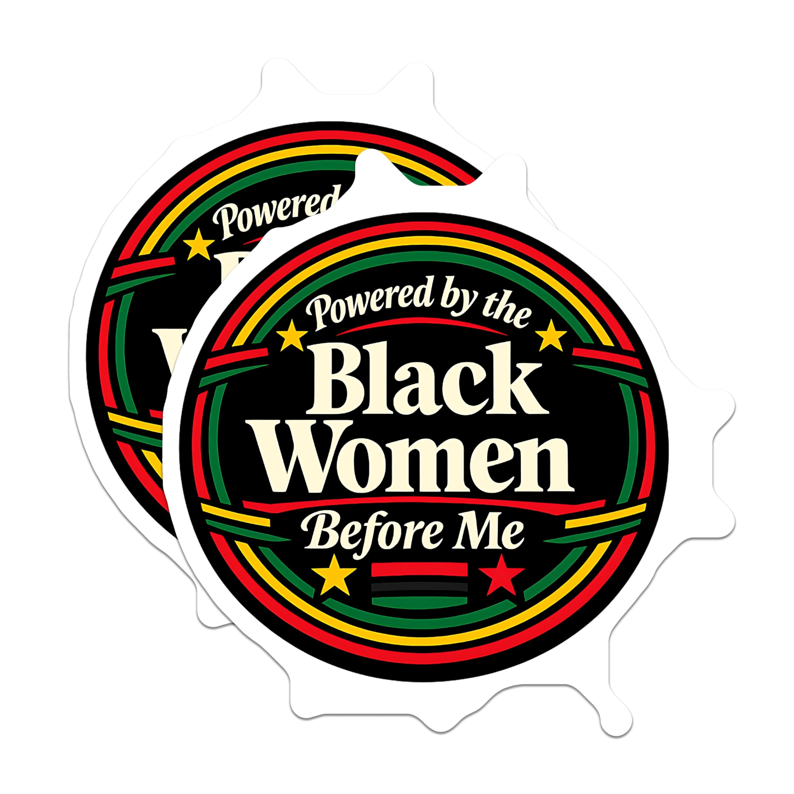 (2 Pack) Black Women Empowerment Magnets - Ancestral Strength Quote - African American Heritage - 5 Inches On Longest Side - Thick Durable Magnet - Made in USA - MAG23090