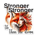 (2 Pack) Stronger Than The Storm Stickers - 5" On Longest Side - Sticks to Smooth Flat Surfaces - Made in USA - BMCS9247 - BMCS9247