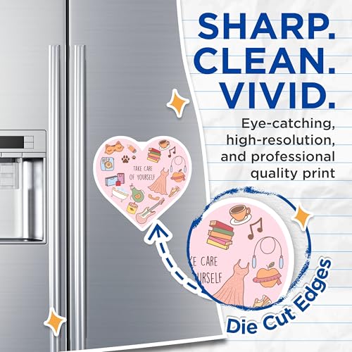 (2 Pack) Take Care of Yourself Magnets - Self Care Decor - Encouraging Message - Motivational Fridge Magnets - 5" On Longest Side - for Cars, Fridges, Toolboxes - Made in USA - MAG6857