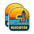 (2 Pack) Biscayne Magnets - Florida Keys Magnets - Biscayne Bay National Park Memorabilia - 5" On Longest Side - Premium Magnet - for Cars, Refrigerators, Toolboxes, Lockers - Made in USA - MAG17506