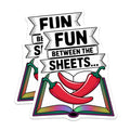 (2 Pack) Fun Between The Sheets Magnets - Adult Humor Chili Pepper - Naughty Couple Novelty Decor - 5 Inches On Longest Side - Thick Durable Magnet - Made in USA - MAG26783