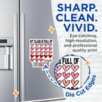 (2 Pack) Teacher Classroom Magnets - Sweet Hearts Decor - Valentine's Day Teacher Appreciation - School Fridge Magnets - 5 Inches On Longest Side - Thick Durable Magnet - Made in USA - MAG21480