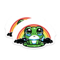 (2 Pack) Kawaii Crying Frog Magnets - Emo Frog Decor - Whimsical Aesthetic - Cute Amphibian Art - Refrigerator Locker - 5 Inches On Longest Side - Thick Durable Magnet - Made in USA - MAG38403