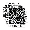 (2 Pack) Bible Verse Stickers - Inspirational Faith Stickers - John 14:6 Stickers The Way The Truth The Life - 5" On Longest Side - Sticks to Any Smooth Flat Surface - Made in USA - BMCS3107